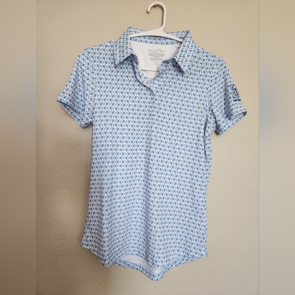 Straight Down Athletic Golf Polo Womens Size Xs